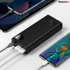 Pin Dự Phòng Sạc Nhanh Baseus Adaman Metal Digital Display 20000mAh 30W (Kèm Cáp C to C 60W/50cm, PD/QC Quick Charge Power Bank)