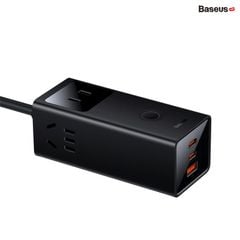 Ổ cắm tích hợp sạc nhanh Baseus PowerCombo – 3AC + 1U + 2C, 40W, dây nối dài, GaN5 Pro, tự ngắt thông minh an toàn