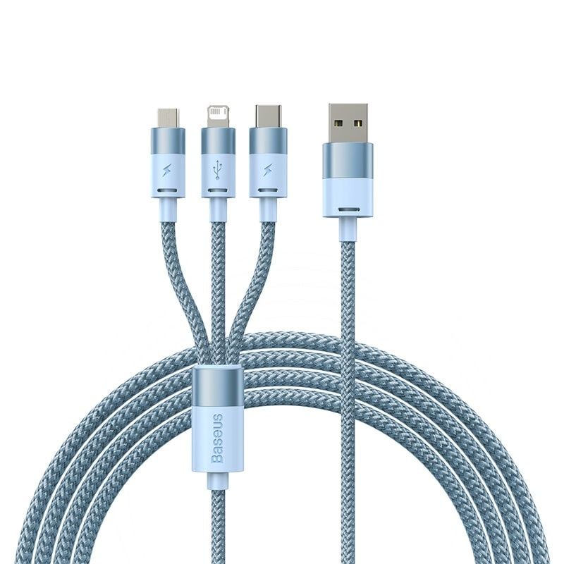 Cáp Sạc Đa Năng Baseus StarSpeed 1-for-3 Fast Charging Data Cable USB to Micro Lightning Type C 3.5A