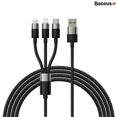 Cáp Sạc Đa Năng Baseus StarSpeed 1-for-3 Fast Charging Data Cable USB to Micro Lightning Type C 3.5A