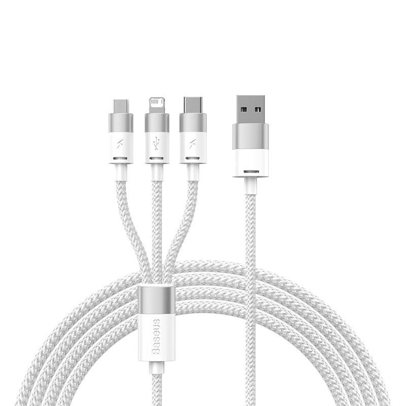 Cáp Sạc Đa Năng Baseus StarSpeed 1-for-3 Fast Charging Data Cable USB to Micro Lightning Type C 3.5A