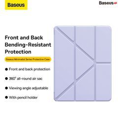 Bao Da iPad Baseus Minimalist Series Protective Case Cho iPad Mini/Air/Pro (Mặt lưng trong suốt, Smart Cover)