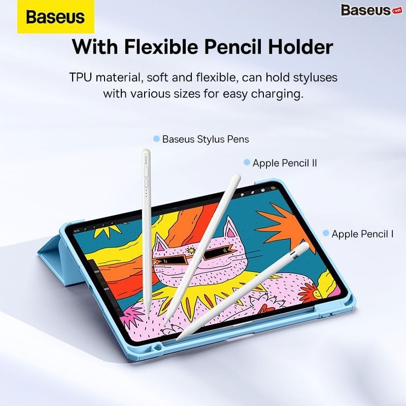 Bao Da iPad Baseus Minimalist Series Protective Case Cho iPad Mini/Air/Pro (Mặt lưng trong suốt, Smart Cover)