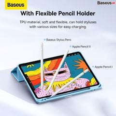 Bao Da iPad Baseus Minimalist Series Protective Case Cho iPad Mini/Air/Pro (Mặt lưng trong suốt, Smart Cover)