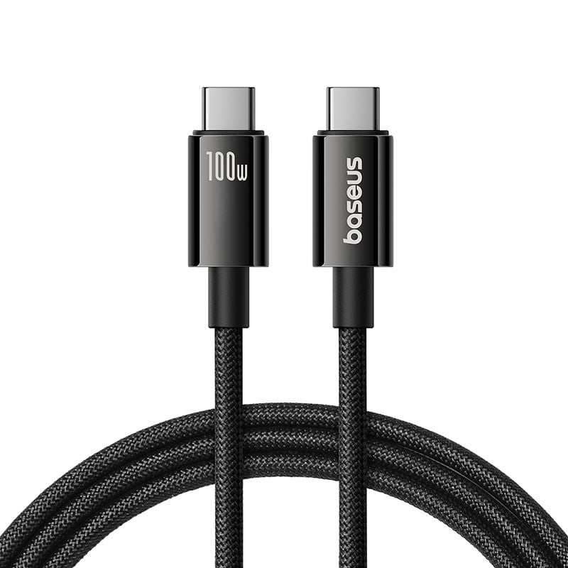 Cáp Sạc Nhanh Baseus Tungsten Gold C to C 100W (20V/5A, USB3.2, 4K@60Hz, 20Gbps)