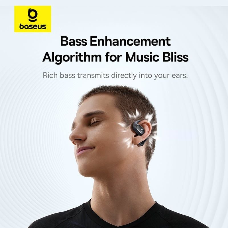 Tai Nghe Bluetooth TWS Baseus Eli 10i Fit (Bluetooth v5.4, 12H, IP54, Open-Ear, Bass Enhancement)