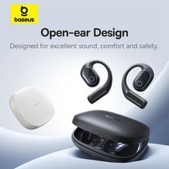 Tai Nghe Bluetooth TWS Baseus Eli 10i Fit (Bluetooth v5.4, 12H, IP54, Open-Ear, Bass Enhancement)