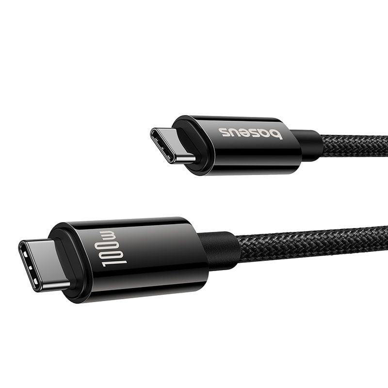 Cáp Sạc Nhanh Baseus Tungsten Gold C to C 100W (20V/5A, USB3.2, 4K@60Hz, 20Gbps)