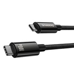 Cáp Sạc Nhanh Baseus Tungsten Gold C to C 100W (20V/5A, USB3.2, 4K@60Hz, 20Gbps)