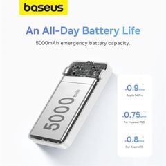 Pin sạc không dây Baseus MagPro 5000mAh 20W – Nam châm, chân đế giữ máy, sạc nhanh, box China
