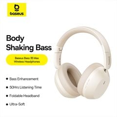 Tai Nghe Chụp Tai Không Dây Baseus Bass 35 Max Ultra Bass (Bluetooh v5.3, 50H)