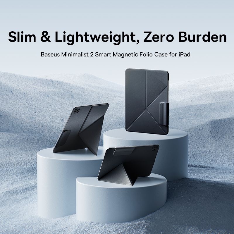 Bao Da Từ Tính Thông Minh Baseus Minimalist 2 For iPad (iPad Pro 12.9'' (2019/2020/2021/2022)/iPad Air6/Air7 13'' / iPad Pro 11'' (2018/2020/2021/2022), iPad Air4/Air5/Air6/Air7 10.9'')