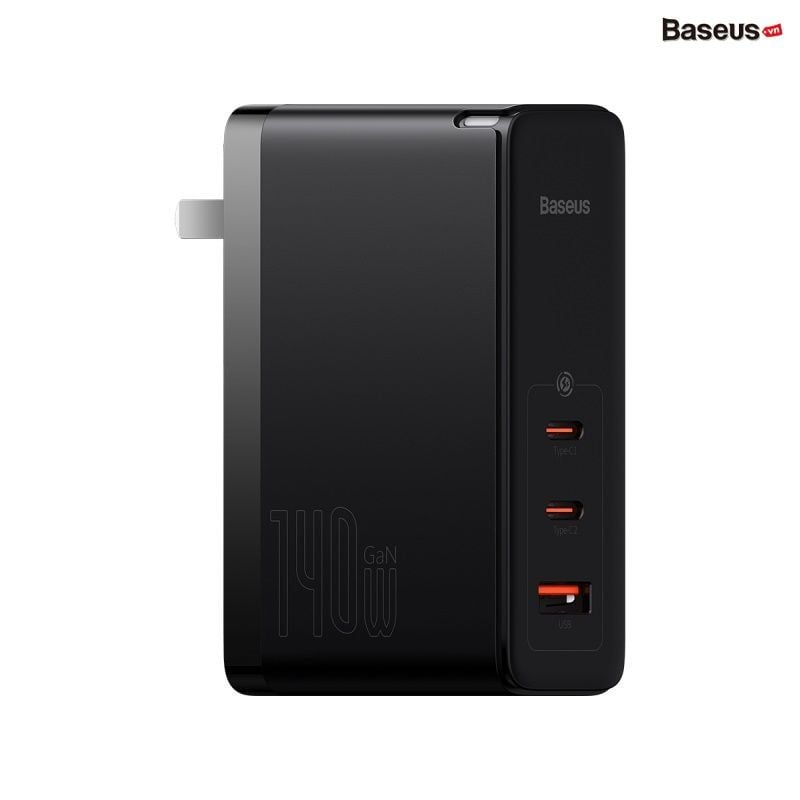 Củ Sạc Nhanh Baseus GaN5 Pro Fast Charger 140W (kèm cáp C to C, Type C*2 + USB, PD/QC4.0/QC3.0/AFC/FCP Quick-Charger)