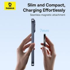 Đế Sạc Không Dây Baseus Simple Mini4 Air Magnetic Stand 15W (Dùng Cho iPhone 12 13 14 15 Series Airpods 3 Android)