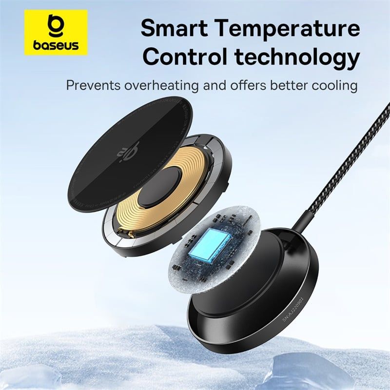 Đế Sạc Không Dây Baseus Simple Mini4 Air Magnetic Stand 15W (Dùng Cho iPhone 12 13 14 15 Series Airpods 3 Android)