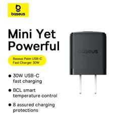 Củ Sạc Nhanh Baseus Palm 1C 30W (For iPhone/iPad/Samsung/Google Pixel)