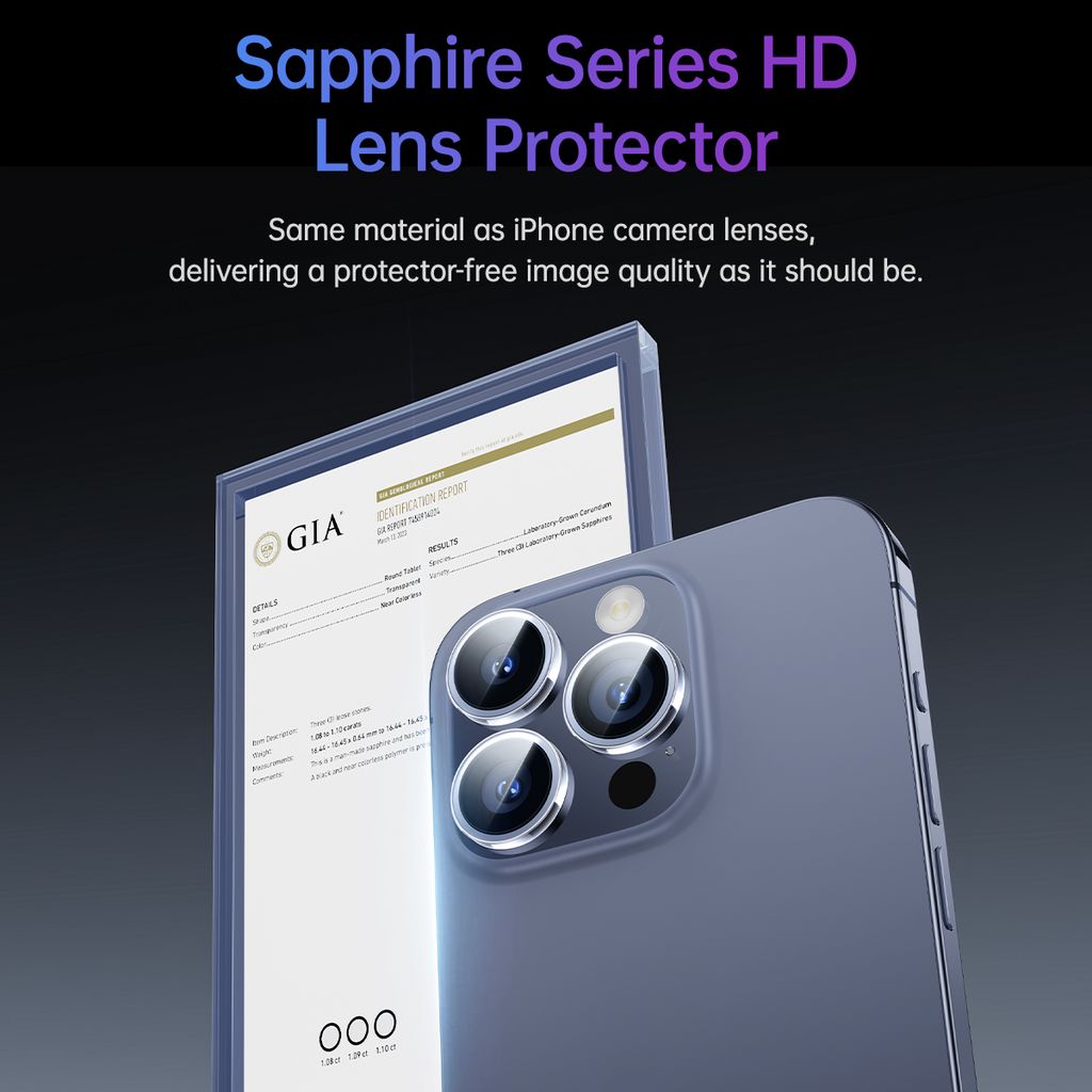 Kính Cường Lực Camera Baseus Sapphire Series HD Lens Protector for iP 15 Series