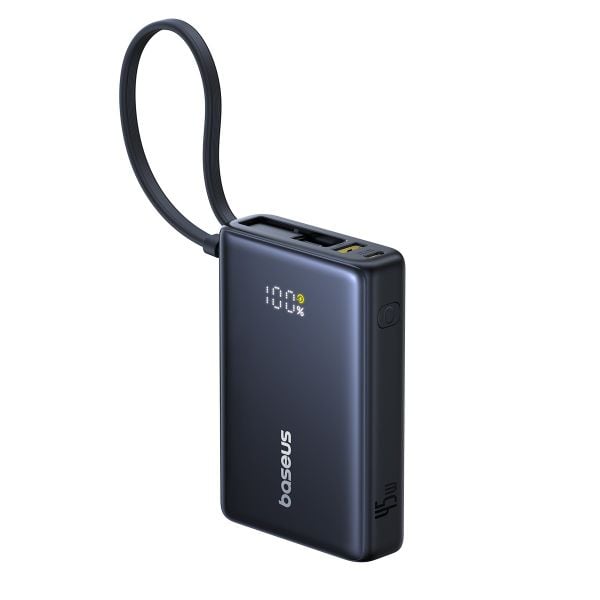 Pin Dự Phòng Baseus PicoGo Digital Display 10000mAh 45W (with Built-in Type-C cable)