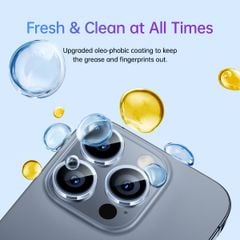 Kính Cường Lực Camera Baseus Sapphire Series HD Lens Protector for iP 15 Series