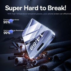 Kính Cường Lực Chống Nhìn Trộm Baseus Superb Series Privacy Protection Tempered Glass Screen Protector for iP 13/14/15 with EasyStick installation tool