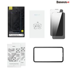 Kính Cường Lực Chống Nhìn Trộm Siêu Rõ Nét Baseus 0.3mm Crystal Shatter-Resistant Privacy Protection All-Tempered-Glass Screen Protector Cho iPhone X 11/11 Pro PACK OF 2