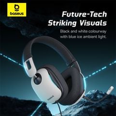 Tai nghe chụp tai Baseus GoPlay 1+ Max – USB-A, âm thanh 7.1, màng loa kép, mic rời, chơi game cực chất