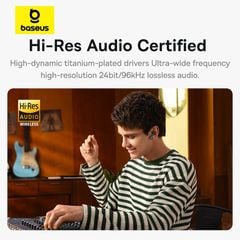 Tai nghe Bluetooth TWS Baseus Bowie M2s Pro (Bluetooth v5.4, 7H, ANC, AI ENC, Hi-Fi Audio, Hi-Res Audio, LHDC 5.0)