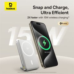 Pin Sạc Không Dây Baseus Nomos Qi2 Kickstand 10000mAh 45W (with Built-in USB-C Cable)