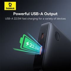 Pin Dự Phòng Baseus Airpow Lite Power Bank 10000mAh 22.5W Dual-Cable