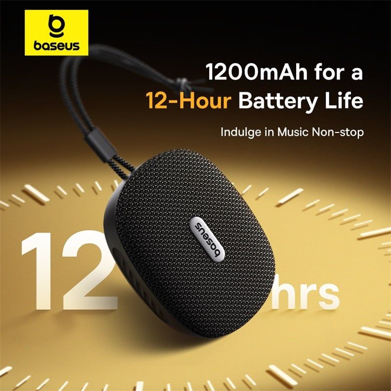 Loa Di Động Không Dây Baseus AeQur 35 Pro (5W, Bluetooth v5.4, 12Hrs, IPX5, Bass Enhancement)