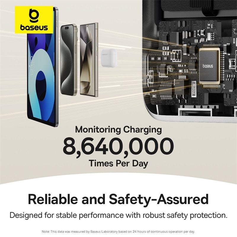 Pin Sạc Không Dây Baseus Nomos Qi2 Kickstand 10000mAh 45W (with Built-in USB-C Cable)