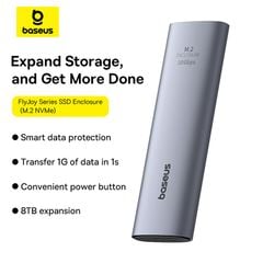 Box Đựng Ổ Cứng Di Động SSD M.2 Baseus FlyJoy Series SSD Enclosure Type C 3.2 Gen2 (New Upgrade Version, M.2 NVMe 2280, 2260, 2242, 2230)