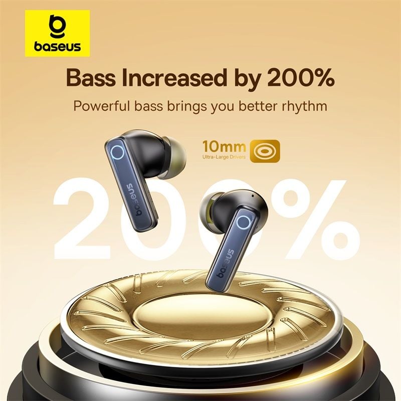 Tai Nghe Không Dây TWS Baseus Bowie 35 ANC Digital Display (Bluetooth v5.3, 6-Mic ENC, 8H, IPX4, -50dB)