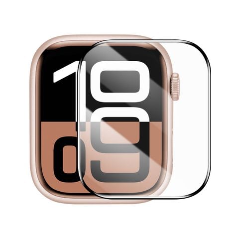 Kính Cường Lực/Miếng Dán Baseus NanoCrystal Full-Coverage Curved-Screen Crystal for 42mm/46mm AP Watch 10, 49mm AP Watch Ultra 1/2 (Bộ 1 Cái, Dust-Free Installation Tool and Cleaning Kit Included)