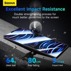 Kính Cường Lực Baseus Crystalline Series HD Tempered Glass Screen Protector for iPad Pro (2024) 11″ (with dust-proof installation tool)