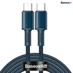 Cáp sạc nhanh siêu bền C to C Baseus High Density Braided PD 100W (5A/20V, E-marker Chip, Type C to Type C Fast Charging Data Cable)