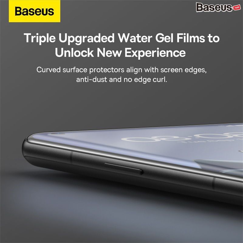 Kính Cường Lực Baseus 0.15mm Full-screen Curved Surface Water Gel Protector For OnePlus 10 Pro (2pcs/pack+Pasting Artifactl)