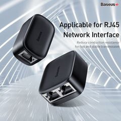 Bộ chia/ đầu nối dài cổng mạng LAN Baseus High Speed 1 to 2 Network Splitter Adapter (RJ45, 100m Stable Transmission)