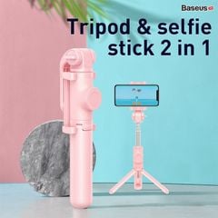 Gậy tự sướng tích hợp Tripod chân xếp gọn Baseus Lovely (Bluetooth Remote Camera Control, Folding Bracket Livestream/Selfie Stick)