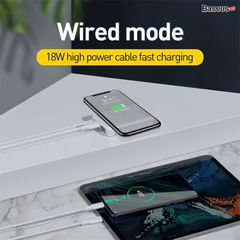 Pin dự phòng tích hợp sạc nhanh không dây Baseus Mini S Bracket Power Bank 10,000mAh (10W Wireless, 18W PD/ Quick Charge 3.0)