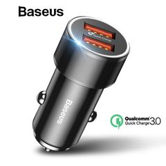 Bộ tẩu sạc nhanh đa năng Baseus Small Screw Dual-USB dùng cho xe hơi (36W, Quick Charge 3.0, 2 Ports USB Car Charger)