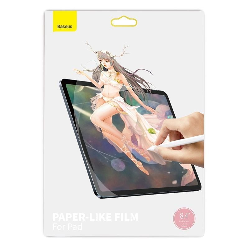 Miếng dán chống trầy, chống vân tay Baseus Paper-like Film cho iPad Pro 2021/2020/2018/ Pro 2017/iPad 9.7inch/iPad Mini/iPad 10.2inch (0.15mm, Nano-Sheild Clear Screen, Apple Pencil authentic writing Feeling)