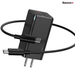 Bộ sạc nhanh đa năng, nhỏ gọn Baseus GaN2 Quick Charger 45W (Type C/USB Port, PD/QC3.0/SCP/FCP/AFC/BPS II Quick charger support, with C to C Cable)