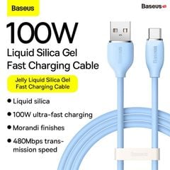 Cáp Sạc Nhanh USB sang Type C 100W Baseus Jelly Liquid Silica Gel Fast Charging Data Cable