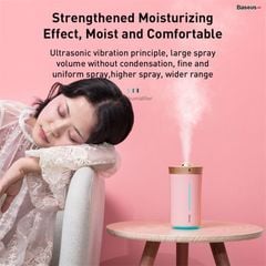 Máy phun sương tạo ẩm mini tích hợp đèn trang trí đổi màu Baseus Whale Car/ Home/ Office Humidifier (420ml, USB 5V, Ultrasonic Air Diffuser/ Humidifier Atomizer)