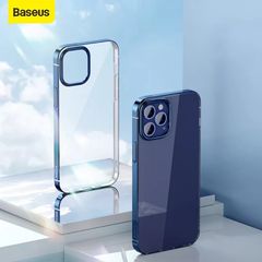 Ốp lưng Silicone dẻo trong suốt viền si màu Baseus Shining Case cho iPhone 12 Series (Soft TPU Silicone, Super Clear Case)