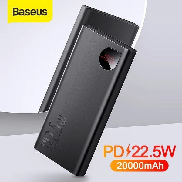 Pin dự phòng sạc nhanh, vỏ kim loại Baseus Adaman Metal Digital Display Quick Charge Power Bank  (10.000mAh/20.000mAh, 22.5W, PD/QC3.0 Quick charge Power Bank, 2022 New Edition)