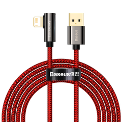 Cáp sạc Lightning đầu gâp chữ L Baseus Legend Series Elbow cho iPhone/iPad  (2.4A/480Mbps, LED/ Elbow Design, USB to Lightning Fast Charging)