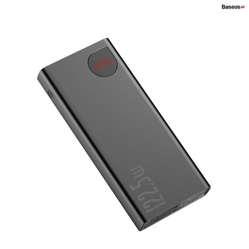 Pin dự phòng sạc nhanh Baseus Adaman Metal Digital Display Quick Charge (10000mAh, 20000mAh, 22.5W QC3.0/ PD3.0/ SCP/ AFC Quick charge Power Bank)