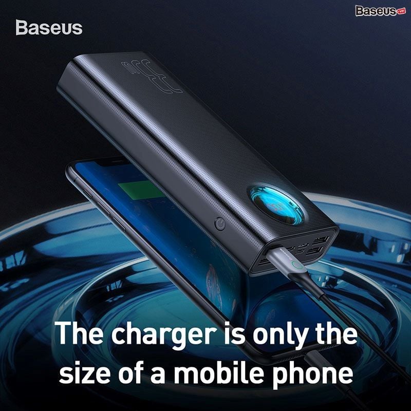 Pin dự phòng sạc nhanh, hiệu suất cao Baseus Amblight PD/QC 3.0 Quick charge 30,000mAh - 33W cho Smartphone/ Tablet/ Macbook/ Laptop (33W PD & QC3.0 , 4*Port USB+ Type C in/out, LED Display)